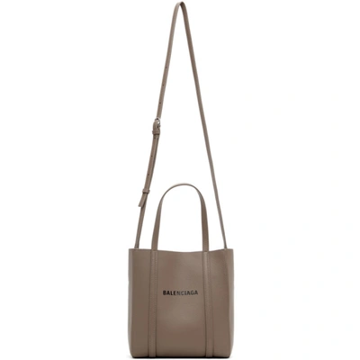 Balenciaga Xxs Everyday Tote Bag In Grained Calfskin In Brown