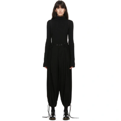 Regulation Yohji Yamamoto Black Suspender Trousers In 1 Black