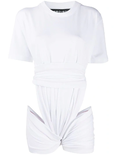 Y/project Cut-detail Bodysuit Top In White