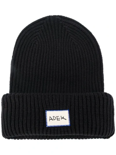 Ader Error Ribbed-knit Beanie In Black