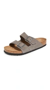 Birkenstock Arizona Buckled Sandals In Soft Whale Grey