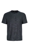 Theory Men's Milan Standard-fit Micro Grid Check T-shirt In Eclipse/white Grey