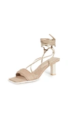Jacquemus Adour Suede Sandals In Brown
