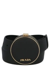 PRADA PRADA WOMEN'S BLACK LEATHER BELT,1CC4902DL0F0002 95