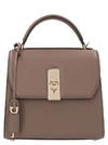 FERRAGAMO SALVATORE FERRAGAMO WOMEN'S GREY HANDBAG,0717673CARAWAYSEED UNI