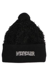 MONCLER MONCLER WOMEN'S BLACK HAT,3B70110899A9999 UNI