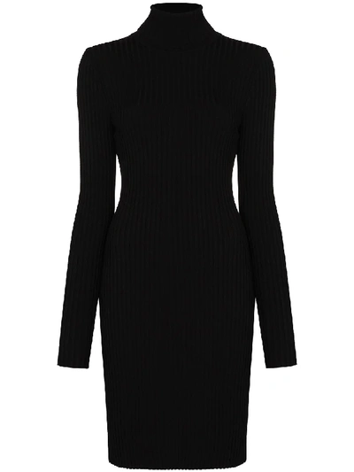 WOLFORD RIBBED-KNIT MINI DRESS