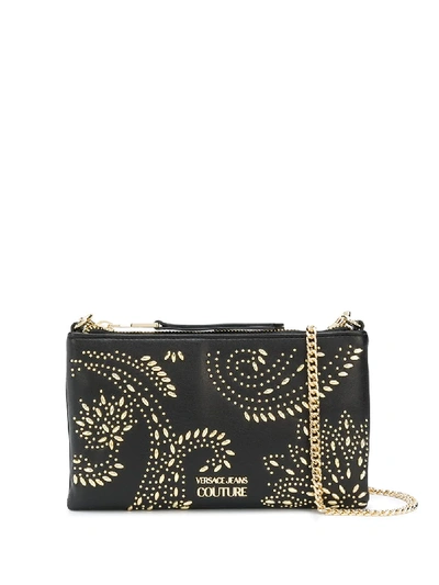 Versace Jeans Couture Stud-embellished Crossbody Bag In Black