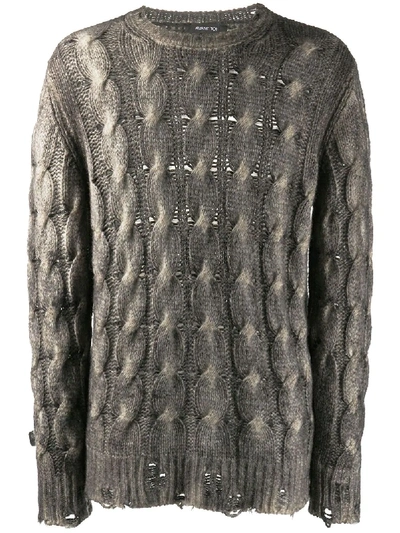 Avant Toi Cable-knit Jumper In Brown