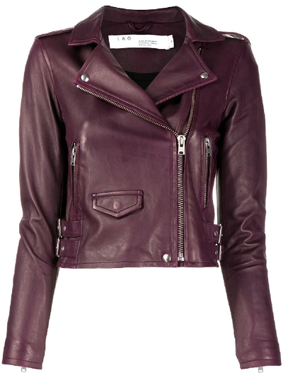 Iro Classic Biker Jacket In Red