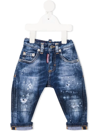 Dsquared2 Babies' Distressed Jeans In Blue