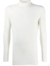 Raf Simons White Archive Redux 'r' Embroidery Turtleneck In White