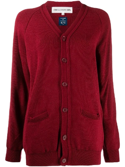 Comme Des Garcons Girl Button-down Cardigan In Red