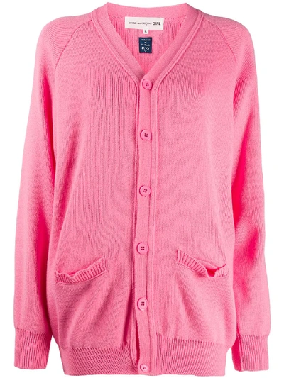 Comme Des Garcons Girl Button-down Cardigan In Pink
