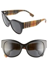 BURBERRY 54MM BUTTERFLY SUNGLASSES,BE429454-X