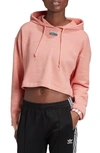 ADIDAS ORIGINALS R.Y.V. CROPPED FRENCH TERRY HOODIE,GD3088