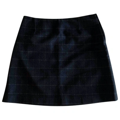 Pre-owned Claudie Pierlot Navy Wool Skirt