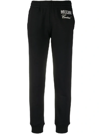 Moschino Couture! Slim-fit Track Pants In Black