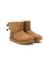 Ugg Teen Shearling Bow-detail Boots In Brown