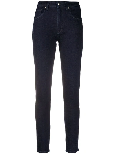Love Moschino Mid-rise Heart-logo Jeans In Blue