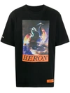 Heron Preston Graphic Print Patchwork T-shirt In Black