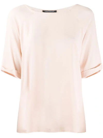 Luisa Cerano Slouchy Half-length Sleeve T-shirt In Pink