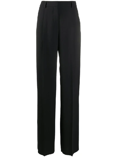 Giorgio Armani Wide-leg Tailored Trousers In Black