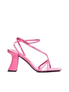 By Far Kersti Strappy Sandals In Hot Pink