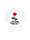 PALM ANGELS ROSE LOGO COTTON T-SHIRT,11480037