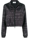 Kirin Logo Print Open-back Jacket In Black