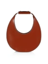 Staud Moon Leather Hobo Bag In Cognac