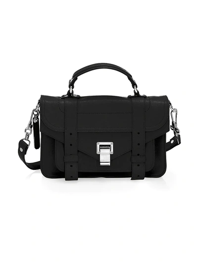 Proenza Schouler Tiny Ps1 Leather Satchel In Nero