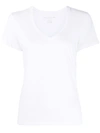 Majestic V-neck Semi-relaxed French Terry T-shirt In White