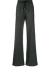 Off-white Ankle-strap Straight-leg Trousers In Black