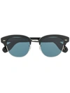 OLIVER PEOPLES SQUARE TINTED SUNGLASSES