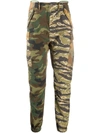R13 CAMOUFLAGE PRINT SKINNY TROUSERS,15736196
