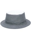 THOM BROWNE 4-BAR PLAIN WEAVE BUCKET HAT,14121785
