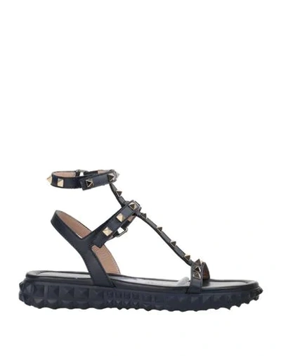 Valentino Sandals In Dark Blue