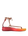 Chloé Toe Strap Sandals In Red