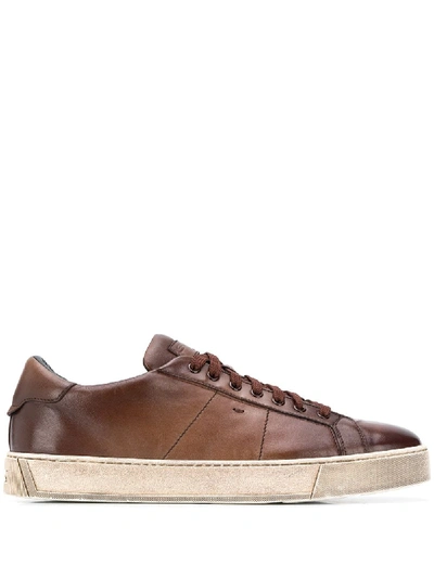 Santoni Low Top Sneakers - 棕色 In Brown