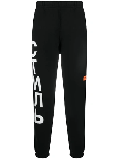 Heron Preston Logo-print Cotton Track Pants In Black