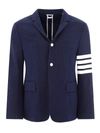 THOM BROWNE 4-BAR COTTON SINGLE-BREASTED BLAZER