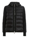 MONCLER PADDED COTTON BLEND HOODIE