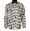 Phipps Gingham Shirt With All-over Tree Embroidery In Tree Check