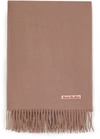 Acne Studios Canada Nr New Fringed Scarf In Caramel Brown