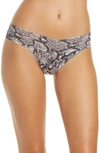 Hanky Panky Print Regular Rise Thong In Essential Python