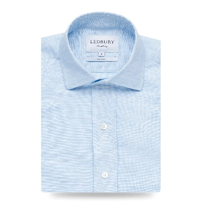 Ledbury Men's Blue Edmunton Dress Shirt Classic