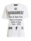 Dsquared2 Logo Printed T-shirt In White In White