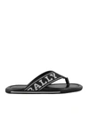 Bally Logo Strap Flip Flops In Black