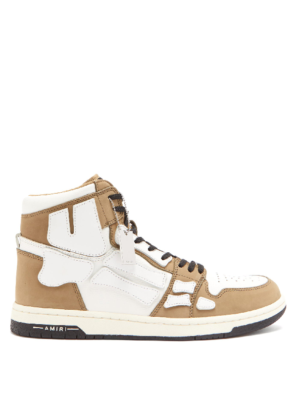 Amiri Skeleton Leather High-top Trainers In Tan | ModeSens